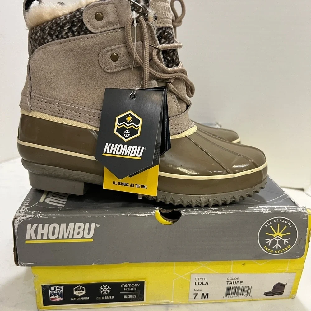 US Ski Team Tan and Brown Winter Boots